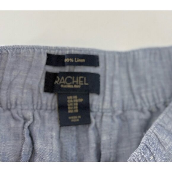 Rachel Roy 100% Linen‎ Pants Pull On Cuff Hem Cropped Sz XS Beach Coastal Boho - Picture 4 of 8